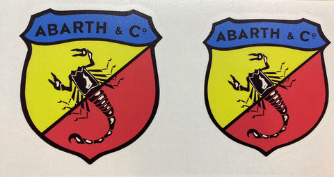 Pair of Original Abarth style vinyl overlays for 500/595