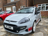Abarth Punto pre-cut, easy fit PLAIN sunstrip plus FREE Squeegee