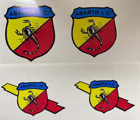 Original Abarth style vinyl overlays for 500/595