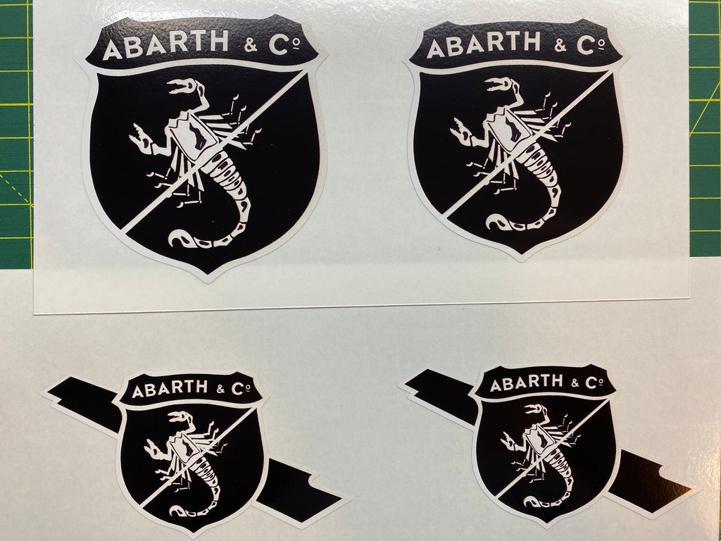 KIT 2 FRIESE WAPPEN LOGO ABZEICHEN ABARTH METALL