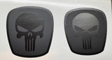 Fiat 500 front and rear badge overlays plus steering wheel decal (if pictured)