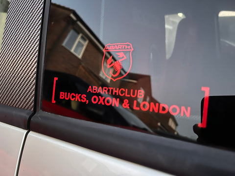 ACBOL Abarthclub Bucks,Oxon & London 18cm decal