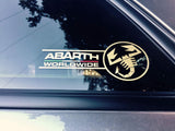 Abarth Worldwide left & right pair of external stickers (outside)