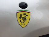 Modified Abarth Ferrari style decal 100mm Pair