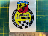 Abarth Campione del Mondo sticker 8cm