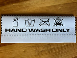 Abarthclub Hertfordshire booty hand wash only label