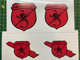 Original Abarth style vinyl badge overlays 500/595