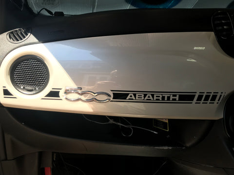 Dash mini Abarth stripe, Series 4 595 style