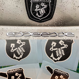 Modified Abarth Badge decals set of four including side badges