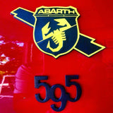 Abarth 500/595 Badge decals set of four including side badges, with Italian flag detail