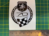 Abarth 70th Anniversary sticker 8cm
